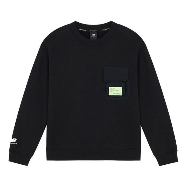 (WMNS) New Balance CNY Series 3D Pocket Sports Round Neck Sweater Black Hoodie AWT21312-BK