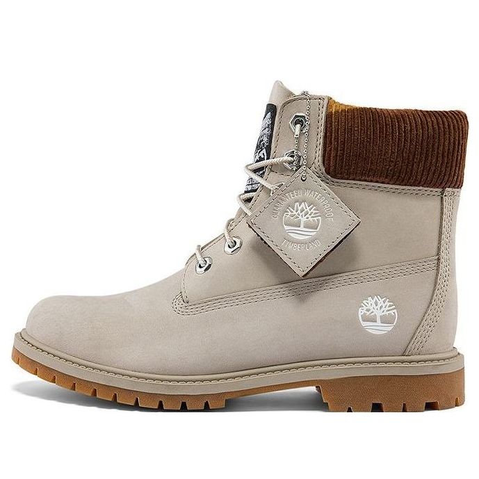 (WMNS) Timberland Heritage 6 Inch Waterproof Wide Fit Boots 'Beige Nubuck with Camo' A2M83W