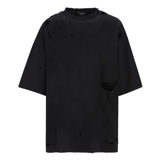 Balenciaga Destroyed T-Shirt 'Black' 661715TKV601000