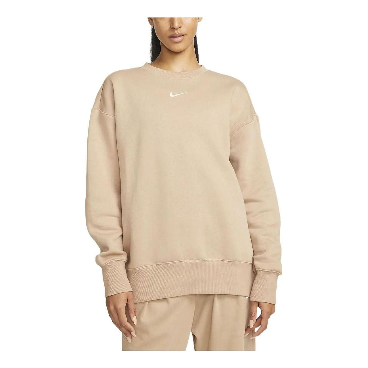 (WMNS) Nike Sportswear Phoenix Fleece Crewneck Sweatshirt 'Beige' DQ5734-200