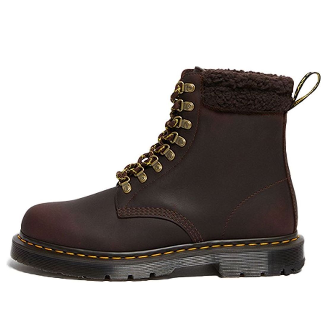 Dr. Martens 1460 Wintergrip Fleece Leather Boots 'Cocoa Dark Brown' 26091247