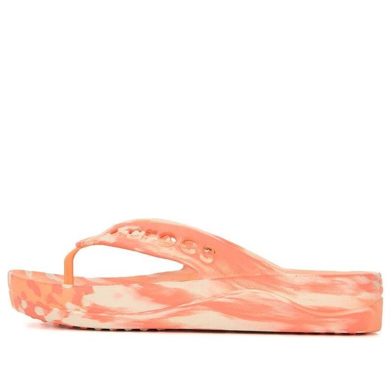 (WMNS) Crocs Baya Platform Thongs 'Orange' 208462-83F
