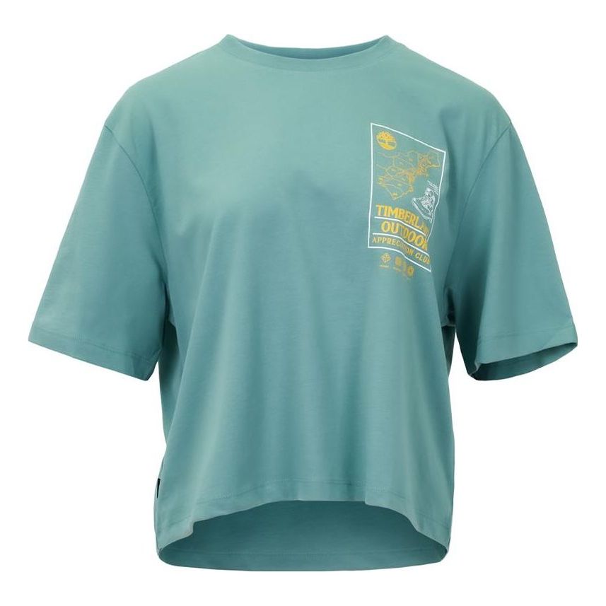 (WMNS) Timberland Short Sleeve T-Shirt 'Blue' A6HRD-DV6