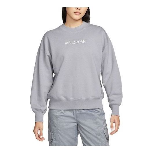 (WMNS) Air Jordan Crew Neck Street Style Long Sleeves 'Grey' DQ4650-054