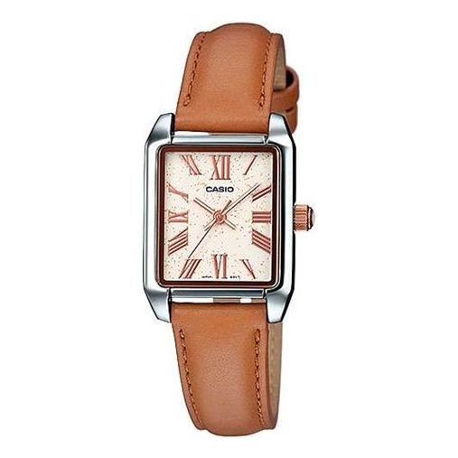 Men's CASIO Waterproof Quartz Watch Dial Date Display 30mm Belt Mens Brown Analog MTP-TW101L-7AVDF