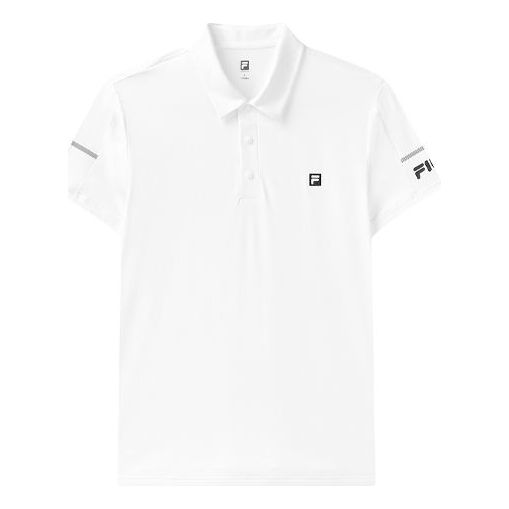 FILA Logo Pattern Loose Short Sleeve polo White A11M121152F-WT
