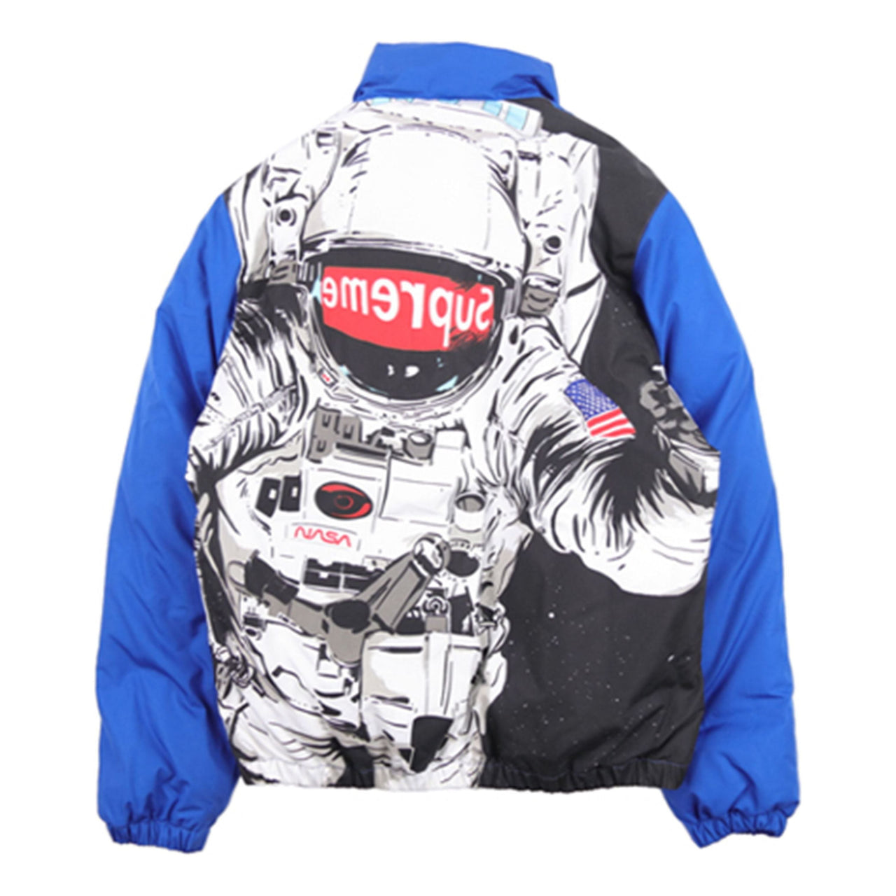 Supreme Astronaut Puffy Jacket Royal Printing With Down Feather Unisex Royal blue SUP-SS18-640