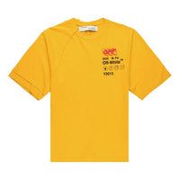 Off-White FW19 Industrial Y013 Recon Short-Sleeve Tee Men Yellow OMAA078F191850166010