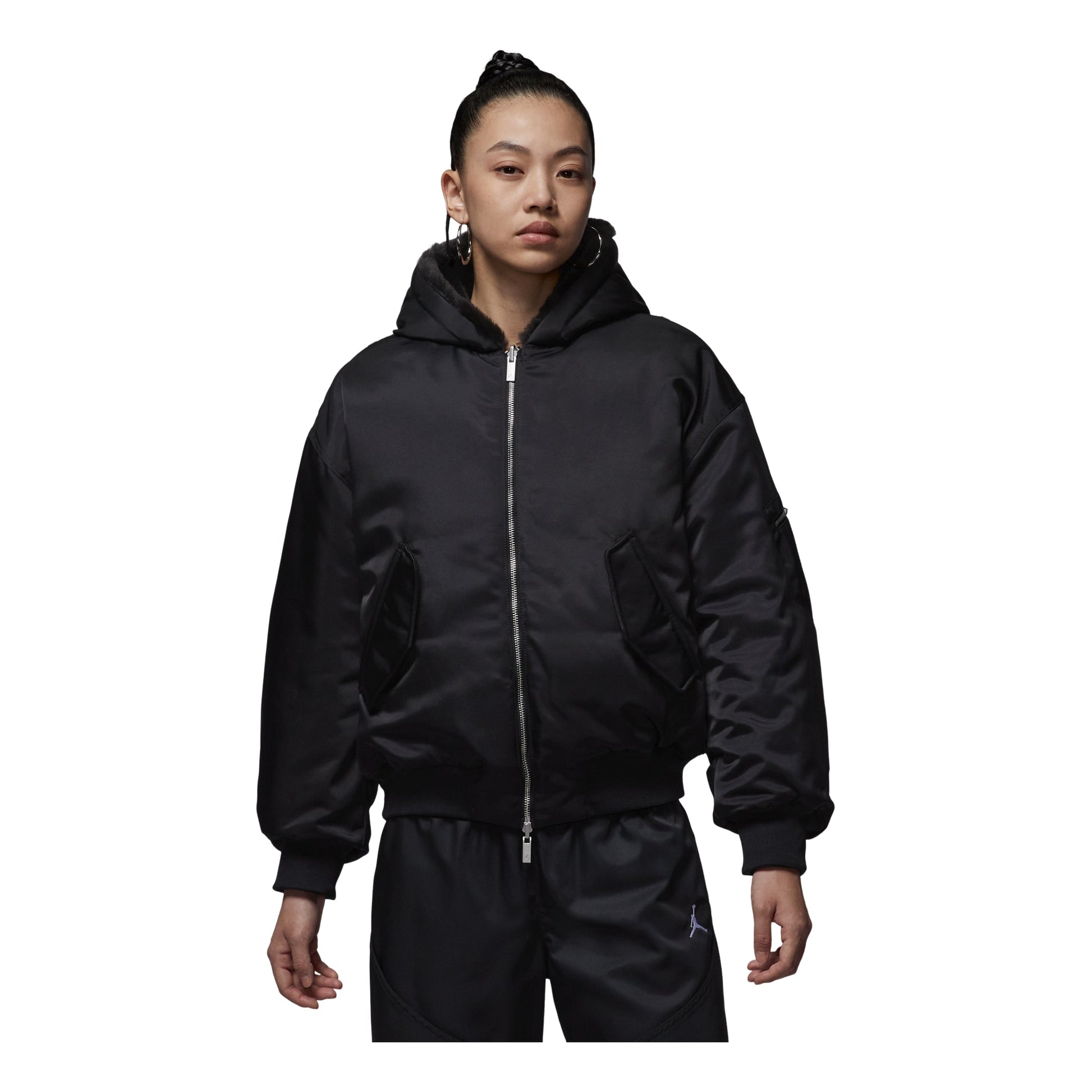 (WMNS) Air Jordan Renegade Flight Therma-Fit Reversible Jacket 'Black' HV0358-010