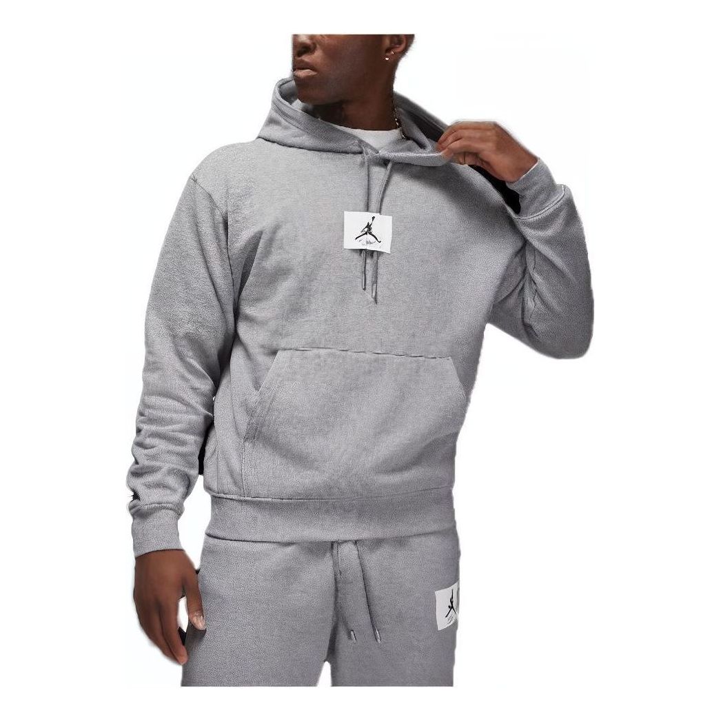 Air Jordan Flight Fleece Pullover Hoodie 'Carbon Heather' DQ7338-091