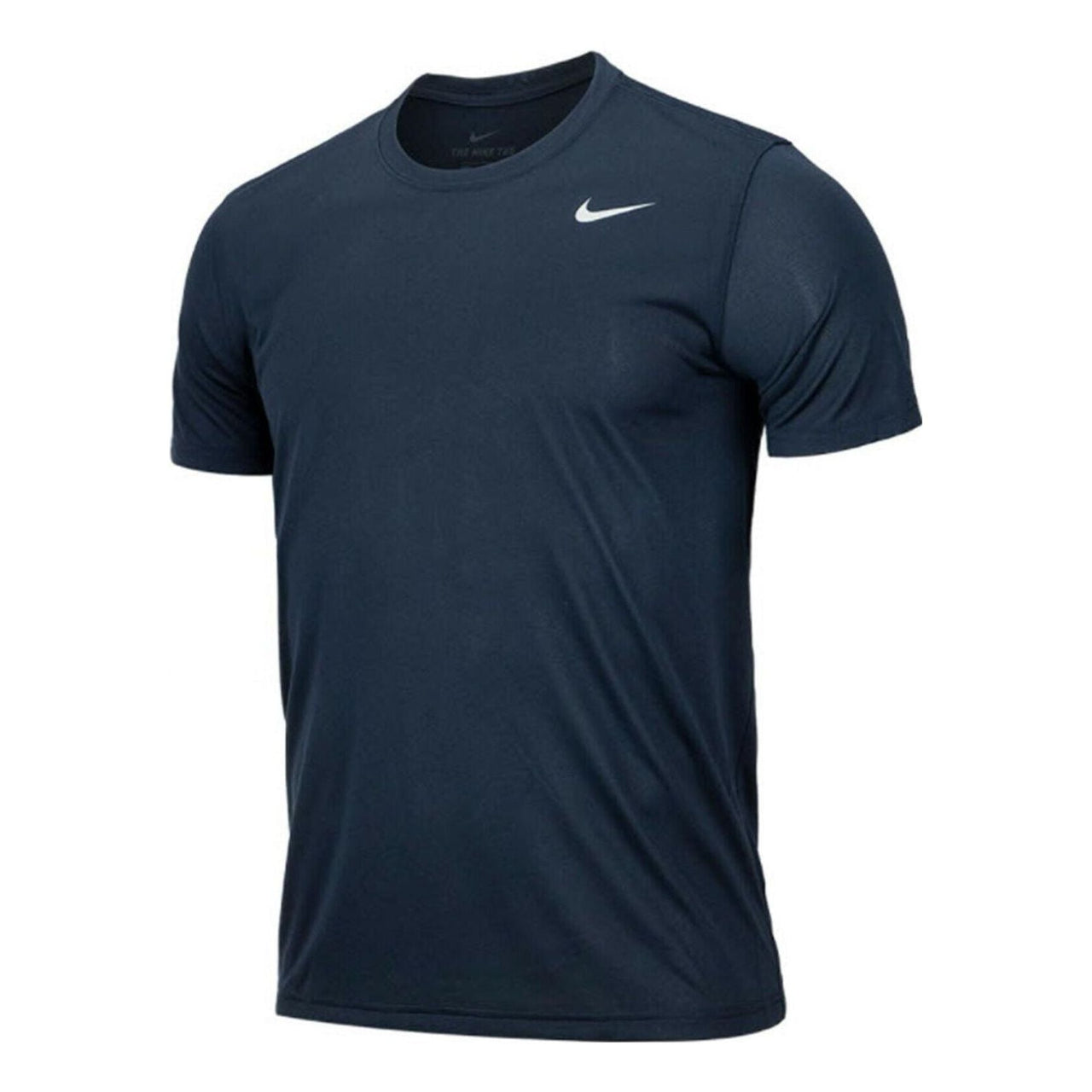 NIKE Solid Round Neck T-Shirt 'Dark Navy Blue' 718834-451