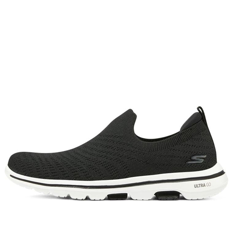 (WMNS) Skechers Go walk 5 'Black White' 124250-BKW