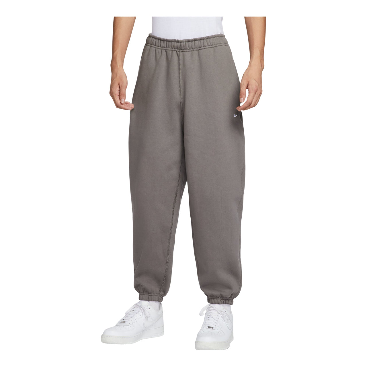 Nike Solo Swoosh Cuffed Fleece Trousers 'Cave Stone' HV1089-289
