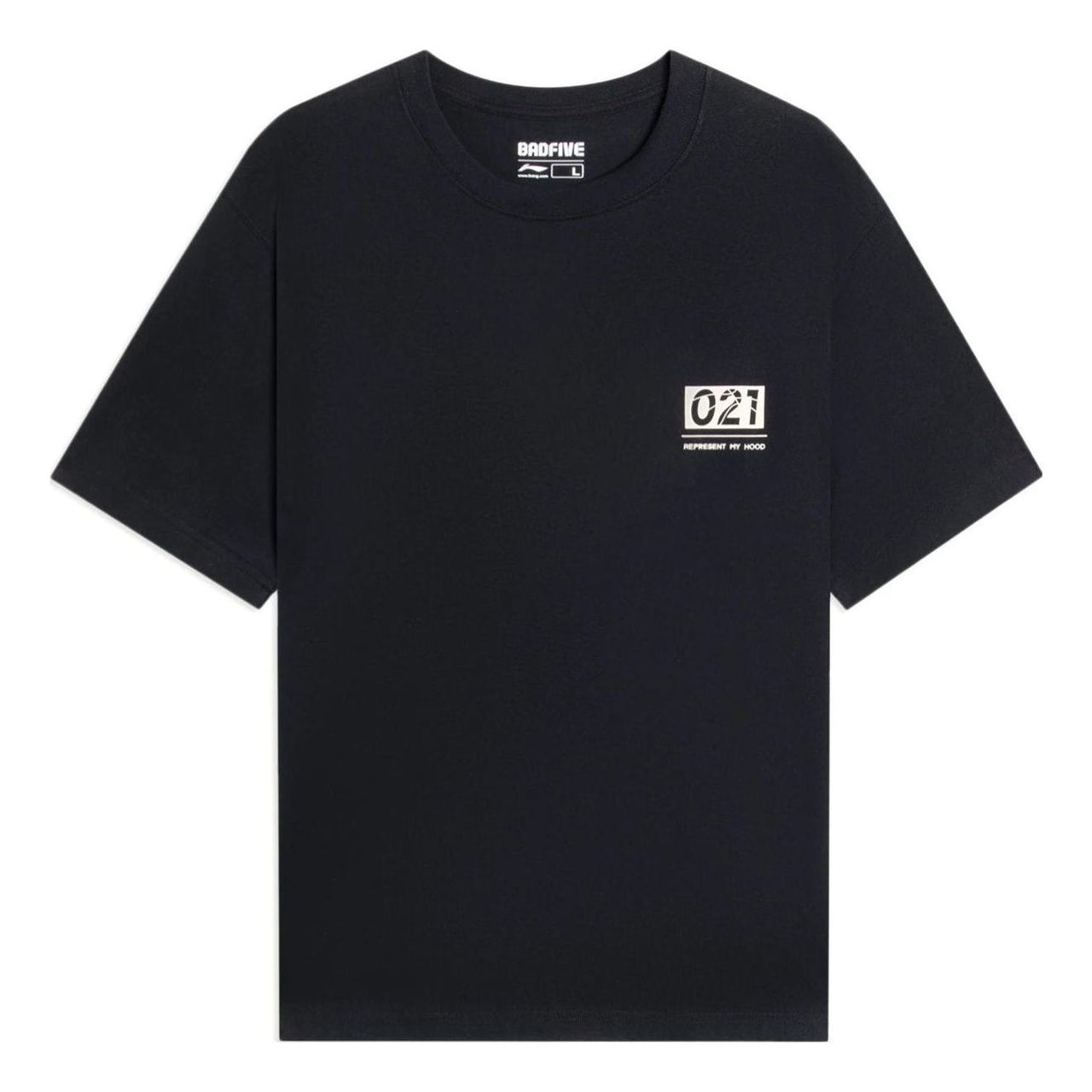 Li-Ning BadFive Graphic Loose Fit T-shirt 'Black White' AHSSB05-3