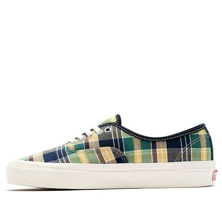 Vans Style 44 Low Tops Casual Skateboarding Shoes Unisex Yellow Green Blue Plaid 'Yellow Green Blue' VN0A5KX45TK