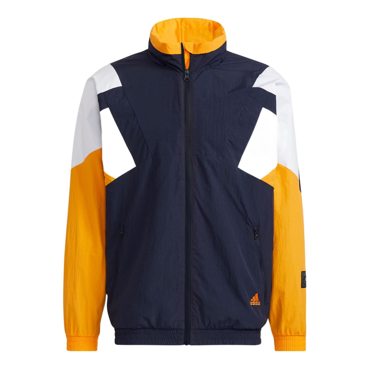 adidas St Brand Wvjk Contrasting Colors Logo Micro Mark Athleisure Casual Sports Zipper Hooded Jacket Multicolor HE7473
