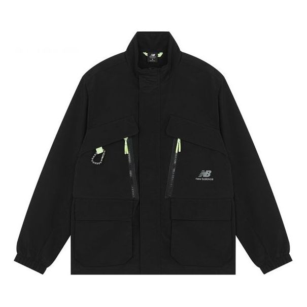 New Balance Men's New Balance Fleece Lined Stay Warm Woven Sports Jacket Black AMJ21357-BK