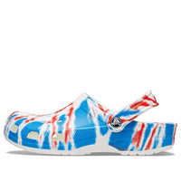 Crocs Classic Pattern Wear-Resistant Non-Slip Sports Unisex White Blue Red Sandals 'White Blue Red' 205453-928