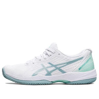 (WMNS) ASICS Solution Swift FF Clay 'White Smoke Blue' 1042A198-104