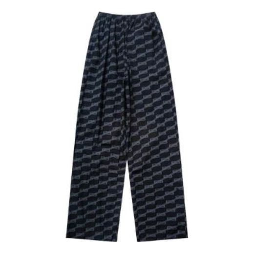 Balenciaga BB Monogram Pajama Pants 'Black Grey' 658883TML361269