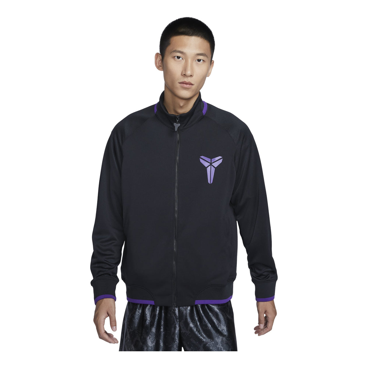 Nike Dri-FIT Kobe Basketball Jacket Asia Sizing 'Black Purple' FZ0937-010