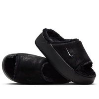 (WMNS) Nike Calm Elevation Fur Slides 'Black' HV8560-001