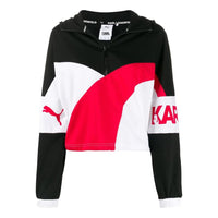 (WMNS) PUMA x Karl XTG Half-Zip Hoodie 'Black White Red' 595567-01