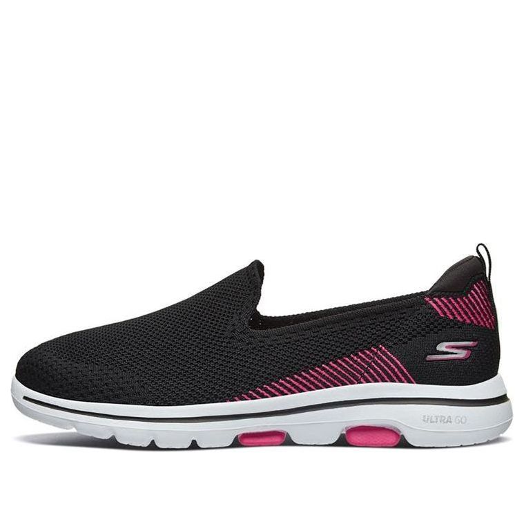 (WMNS) Skechers Go Walk 5 Loafers 'Black Pink Red' 15900-BKPK