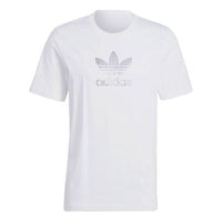 adidas originals Round Neck Pullover Casual Sports Short Sleeve White GN3647