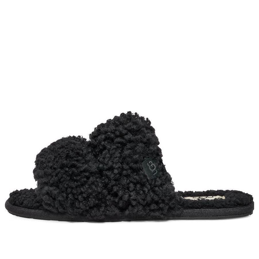 (WMNS) UGG Maxi Curly Scuffetta 'Black' 1130837-BLK