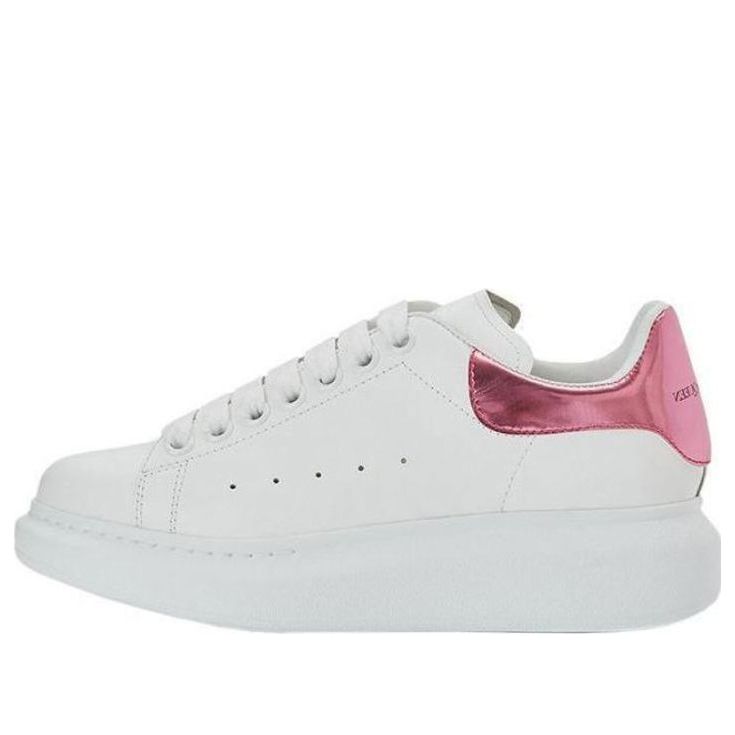 (WMNS) Alexander McQueen Oversized Sneaker 'White Pink Metallic' 676702WICGG9993