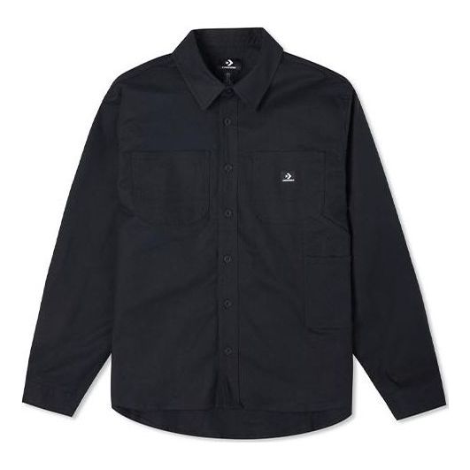 Converse Carpenter Pocket Button Down Long Sleeve Shirt 'Black' 10022950-A03
