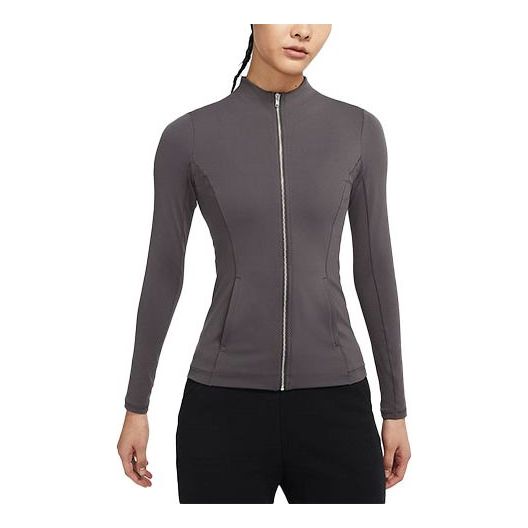 (WMNS) Nike Athleisure Casual Sports Breathable Stand Collar Jacket Gray DD5534-254