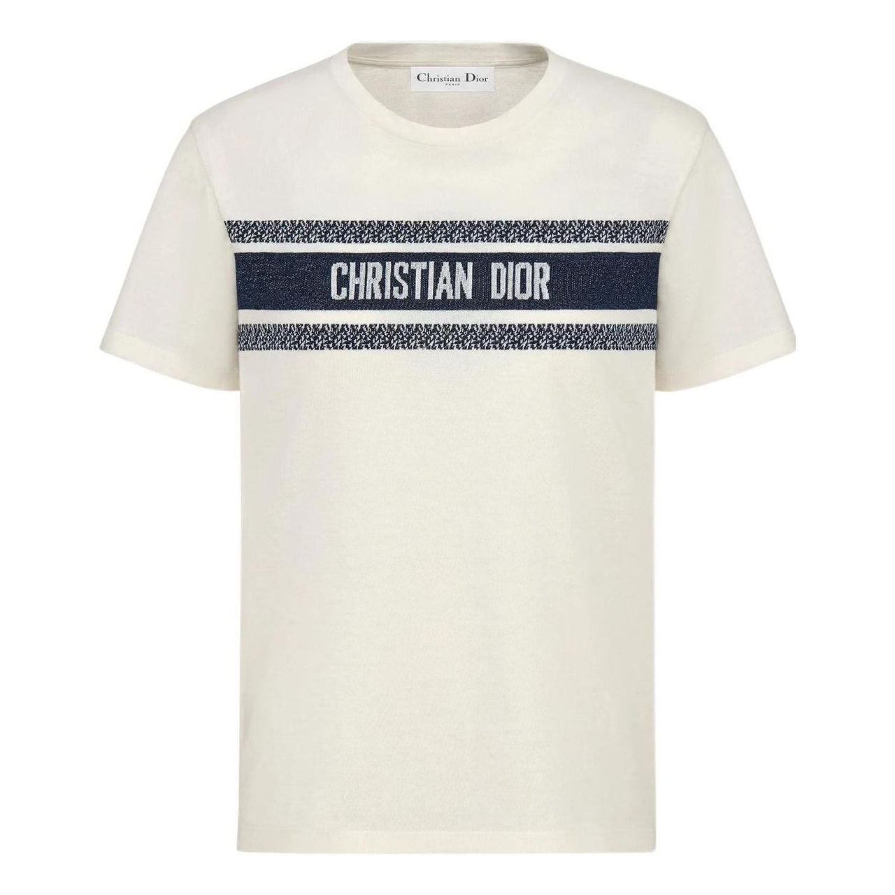 DIOR SS21 Casual Round Neck Pullover Short Sleeve Unisex White 143T04A4043-X0200