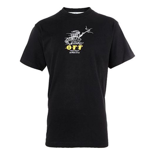 Off-White Freewizard Pattern Short Sleeve Loose Fit Black OMAA038F20FAB0121018