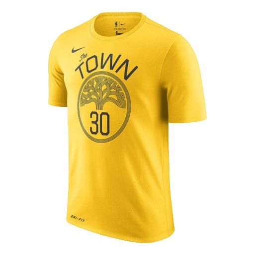 Nike NBA Sports Short Sleeve Golden State Warriors limited Yellow AO0887-729