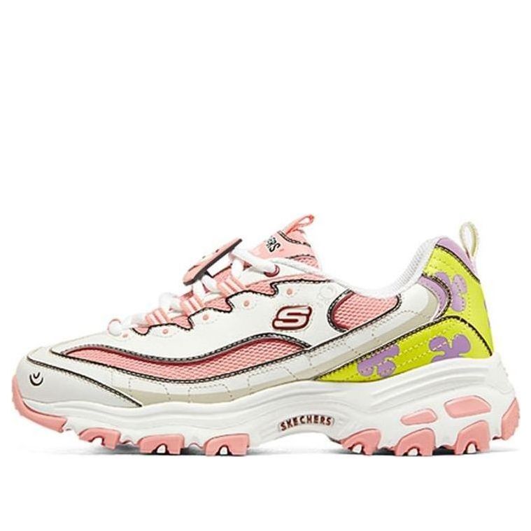 (WMNS) Skechers D'lites 1.0 Sneakers 'White Pink' 896099-WPK