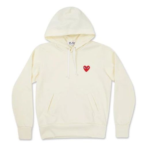 COMME des GARCONS PLAY Red Heart Hoodie 'Ivory' AZ-T174-051-3