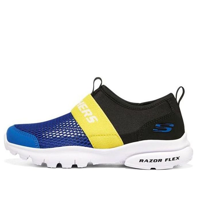 (GS) Skechers Razor Flex 'Blue Black Yellow' 403776L-RYBK