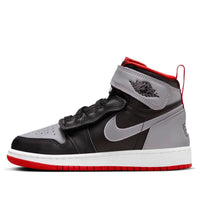 (GS) Air Jordan 1 Hi FlyEase 'Black Cement Grey Red' DC7986-010