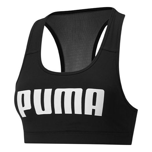 (WMNS) PUMA Mid Impact 4Keeps Graphic Training Bra 'Black' 520306-91