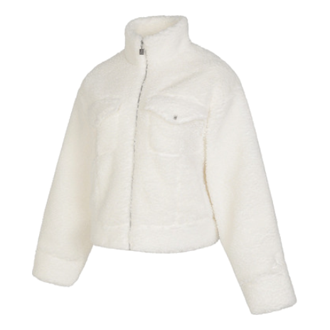 (WMNS) Air Jordan Fuzzy High Pile Fleece Jacket Asia Sizing 'Sail' FD7169-133