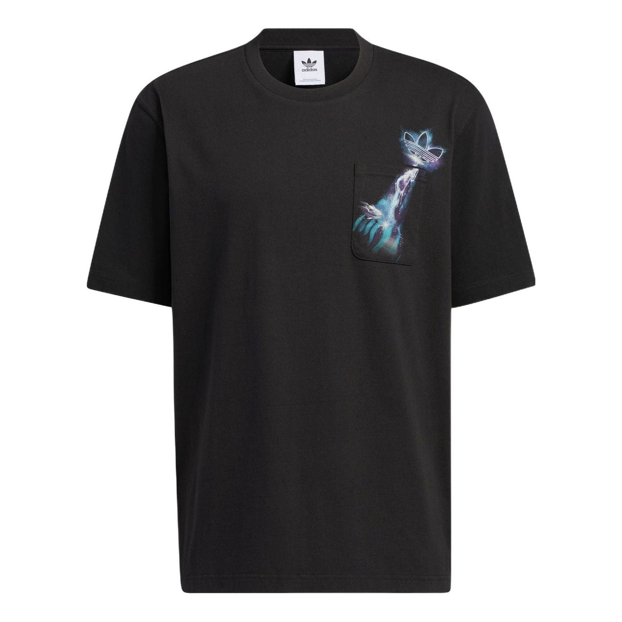 adidas originals Y2k Tee 3 Casual Gradient Solid Color Pattern Sports Round Neck Pocket Short Sleeve Black HM8029