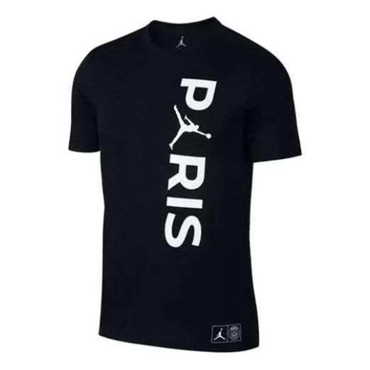 Air Jordan x PSG Word Mark T-Shirts 'Black' BQ4278-010