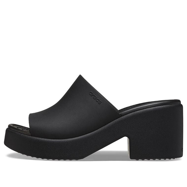 (WMNS) Crocs Brooklyn Slide Heels 'Black' 209408-060