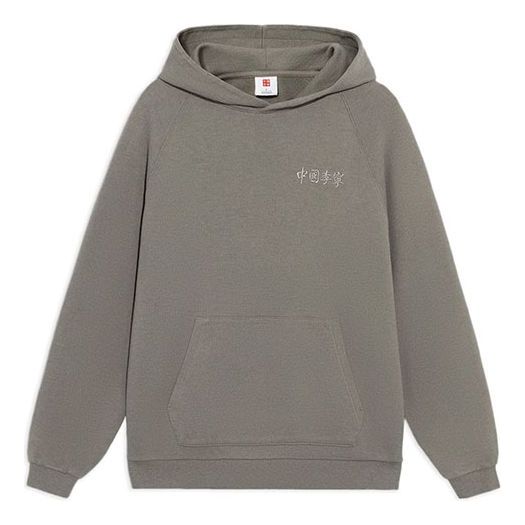 Li-Ning Vital Series Logo Embroidered Sports Pullover Hoodie 'Grey' AWDS232-2