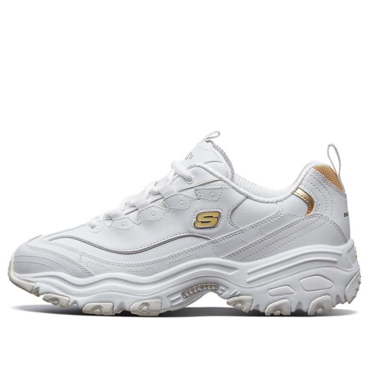 Skechers D'lites 1.0 Running Shoes White/Gold 52676-WGD