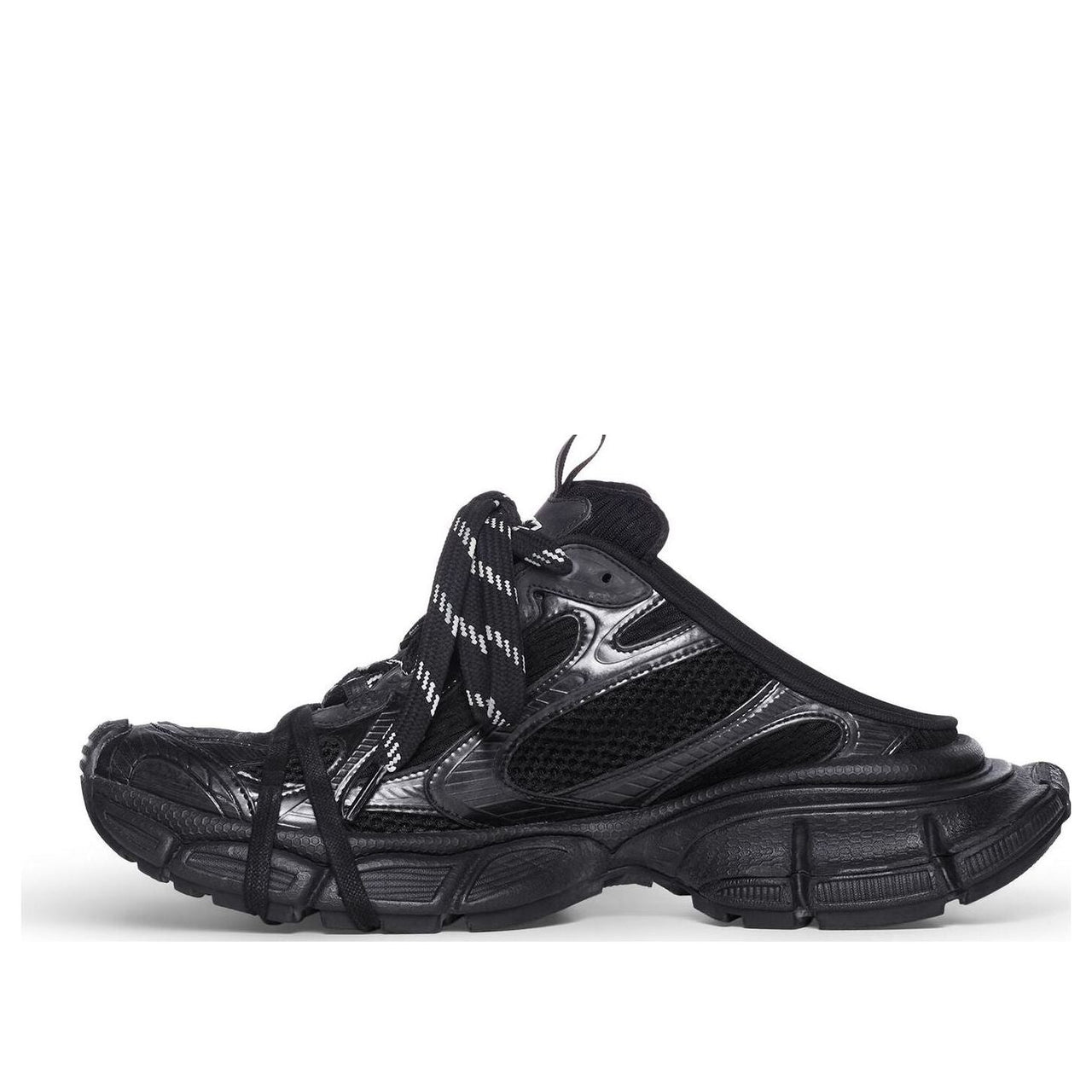 Balenciaga 3XL Mules 'Black Mesh and Polyurethane' 742672W3XL11010