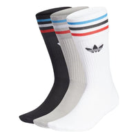 adidas originals Logo Stripe Sports Socks Unisex 1 3 Pairs White / Gray / Black GN3076