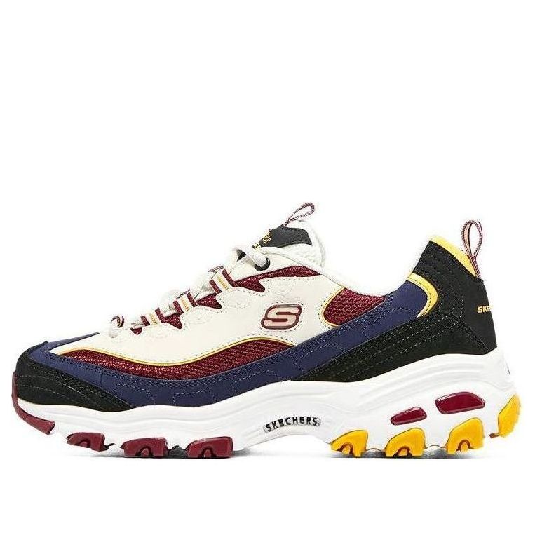 (WMNS) Skechers D'LITES 1.0 Running Shoes 'White Navy Red' 149781-NTBG